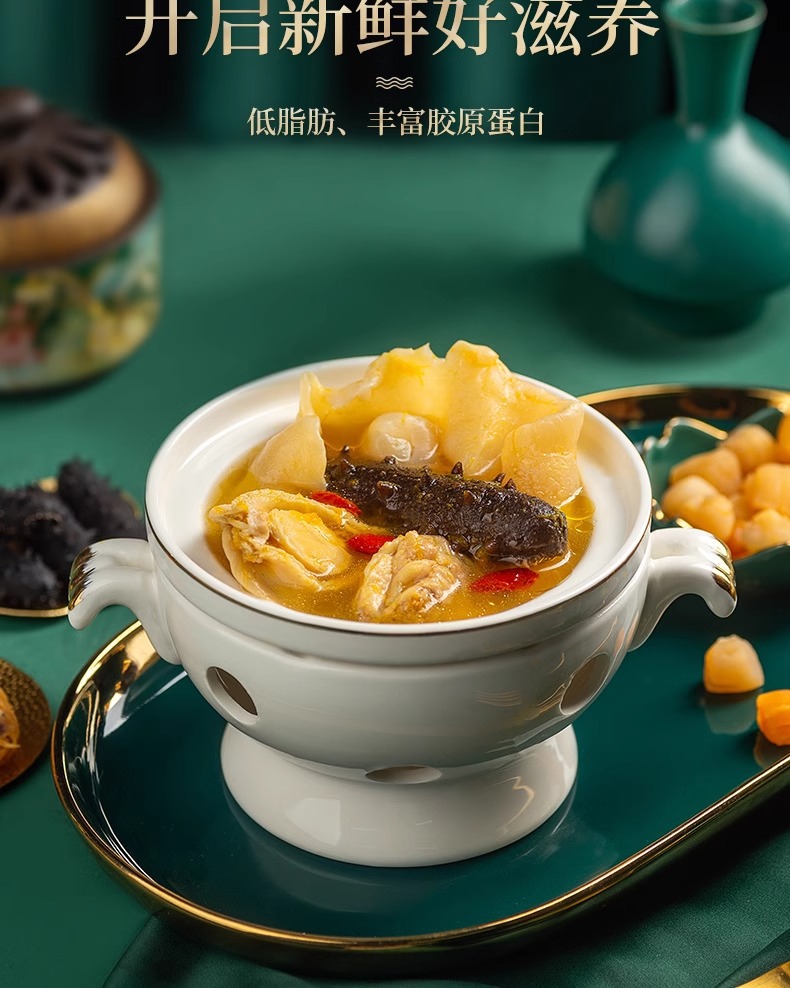 Dried Cod Fish Maw Hua Jiao Premium Collagen-Rich Seafood for Soup and Nourishing Cooking 500g Small Size in use