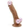 7 inch solid penis curved brown