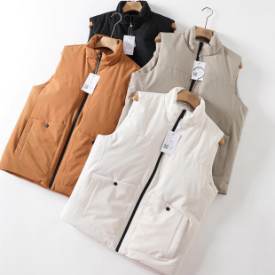cost of good goods! Fluffy white duck down! Foreign trade men's autumn and winter fashion collar casual down vest coat