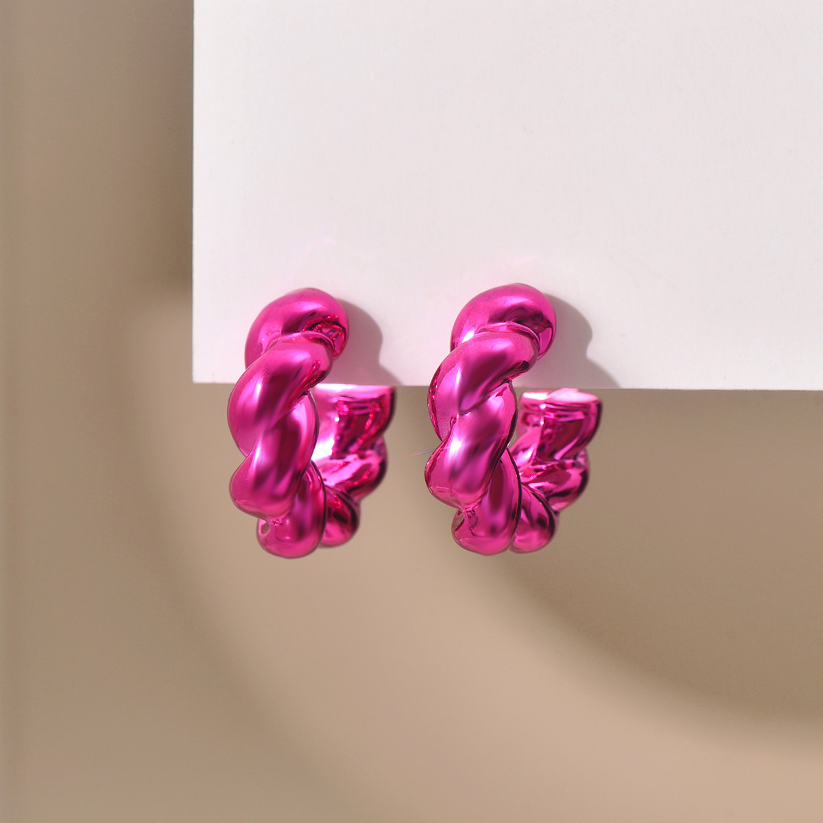 1 Pair Marine Style Twist Arylic Ear Studs display picture 2