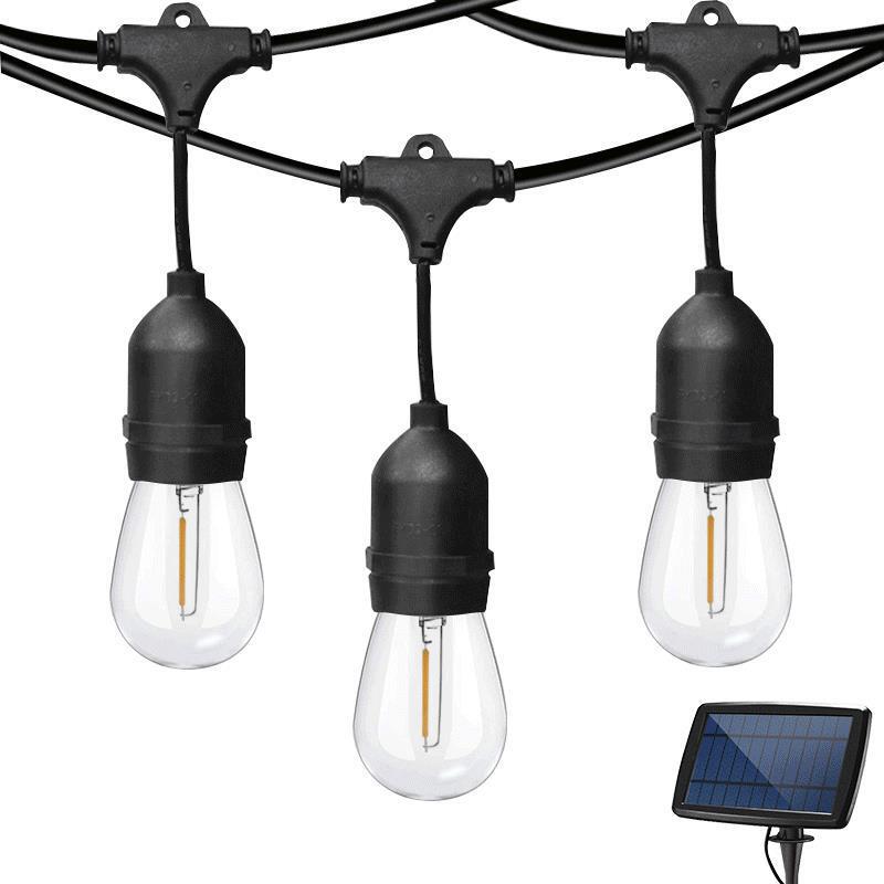 Direct Supply of Cross-Border Solar String Lights E26 Flat Pendant Lights S14 String Lights Christmas Holiday Garden Decorative Lights in Stock Led