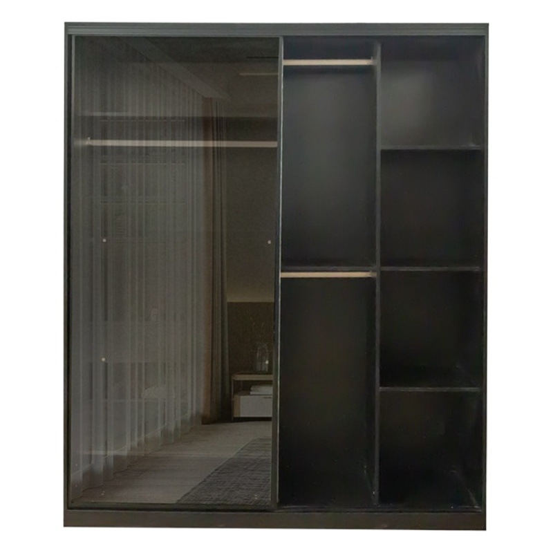 Armario en casa dormitorio pequeño apartamento armario de almacenamiento simple ropa colgante armario alto sentido