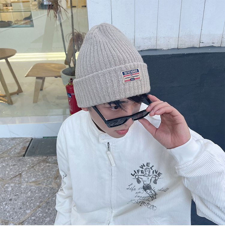 Gorro de malha para homem e mulher com proteção de orelhas_voghion.com