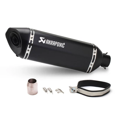 Motorcycle exhaust pipe exhaust pipe large displacement - 470mm-all-black