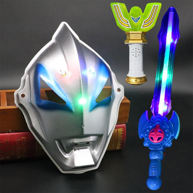 Cerro Autot máscara de niños luminosa máscara de casco de Digia Cerro armas juguetes para niños espada cuerpo