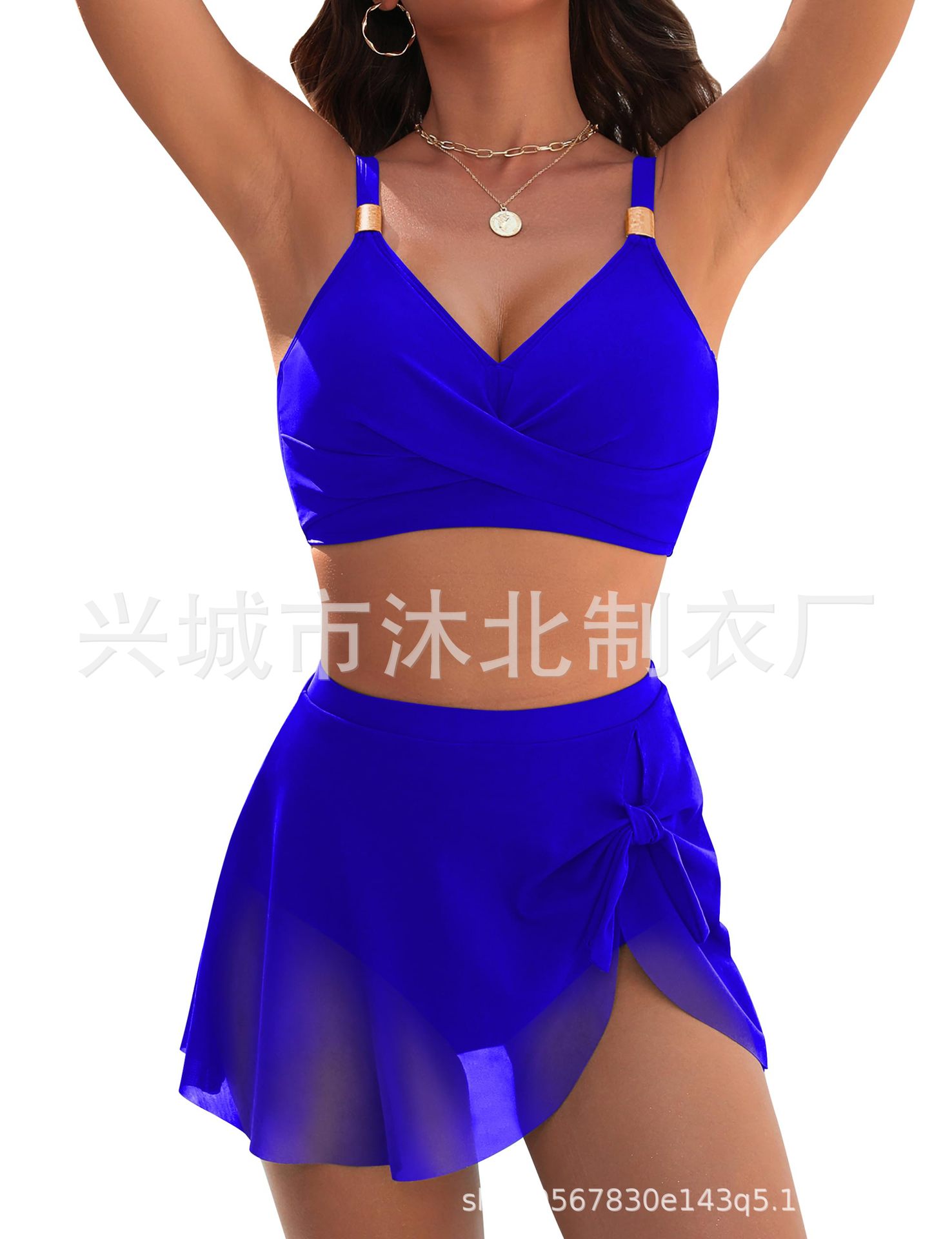 2026 nuevo comercio exterior europeo y americano bikini trajes de baño de malla estilo sexy trajes de baño delgados de cintura alta