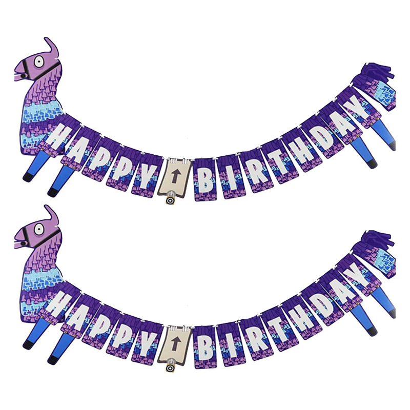 Fortnite Alpaca Pinata Flag Banner Balloon Children's Theme…