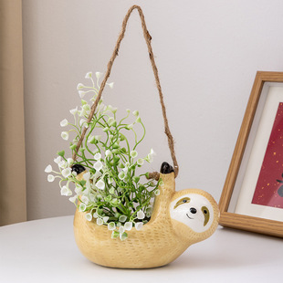Thanksgiving Scandinavian Creative Ins Flower Pot Hanging Ceramic Large-Diameter Succulent Special Stone Flower Pot