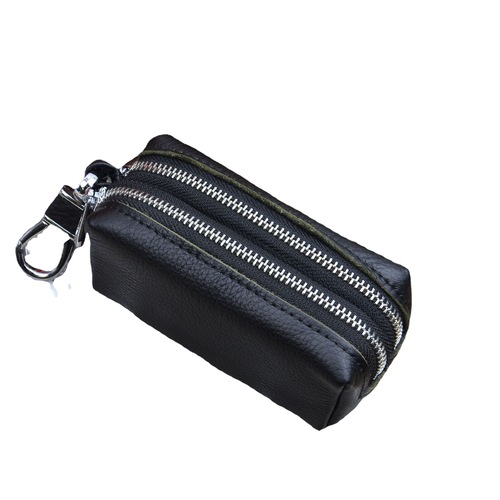 New first-layer cowhide double-pull coin purse key bag multi-purpose genuine leather car key bag factory wholesale