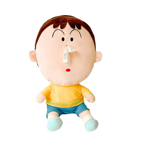 Dumb Tissue Box Linked Crayon Shin-chan Plush Toy Cute Dumb Tissue Box Car Doll