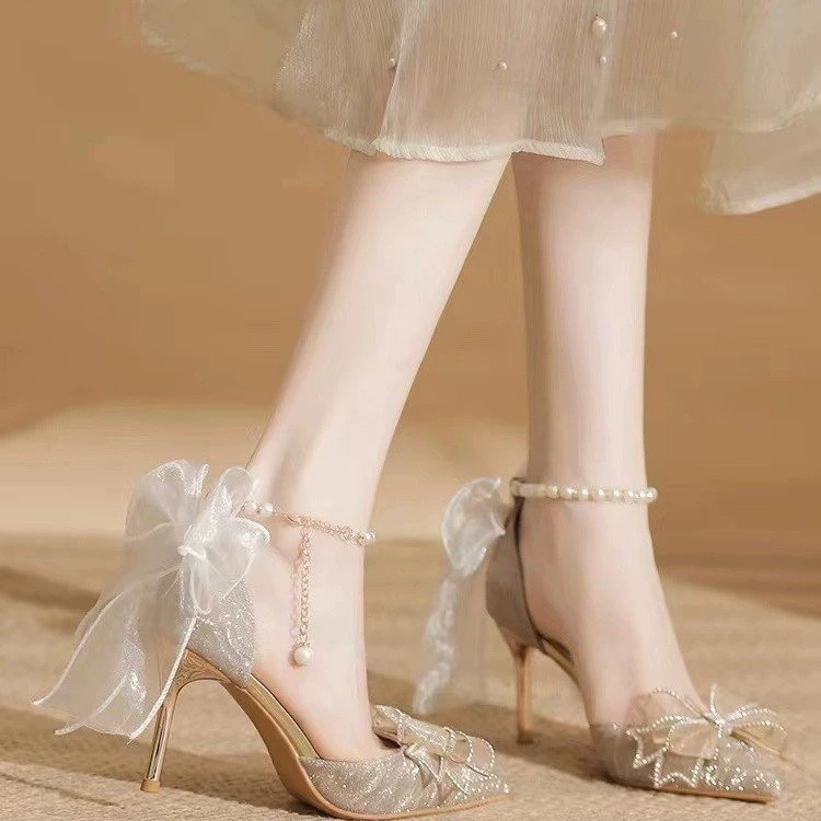 Wedding shoes with bow, 2025 years