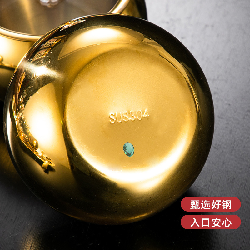 韩式304不锈钢调料罐子金色套装糖罐装盐罐胡椒罐调味料厨房用品|undefined