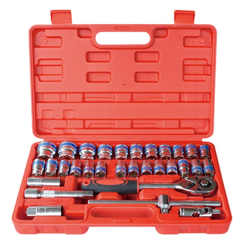 Juego de herramientas mecánicas para coche, juego completo de llaves y caja de herramientas profesional