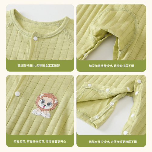 Baby Summer Pure Cotton Thinones Onesie for Newborns and Toddlers, Unisex A-Grade Summer Outfit, Long-Sleeve Bodysuit