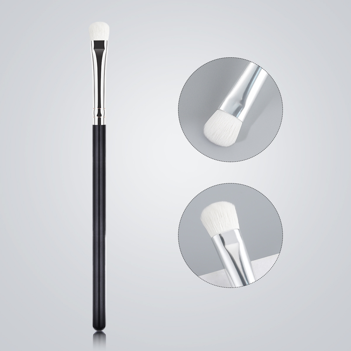 Sombra solo cepillo de maquillaje de alta calidad grande cepillo suelto cepillo de La Fundación cepillo de sombra de ojos cepillo en forma de abanico belleza