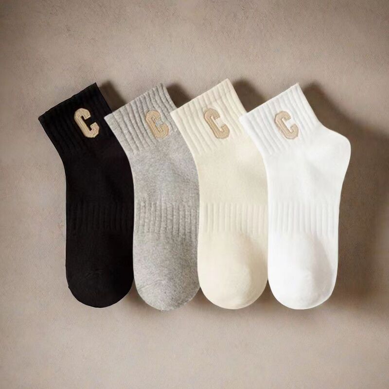 Zhuji Socks Wholesale Spring and Summer Deodorant Sweat-Absorbent Women's White Socks Simple Versatile High-Value Short Socks Boat Socks Men