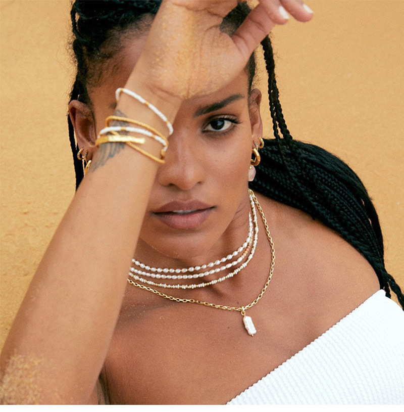 Vintage Handmade Beaded Pearl Necklace Simple Clavicle Chain Jewelry Wholesale