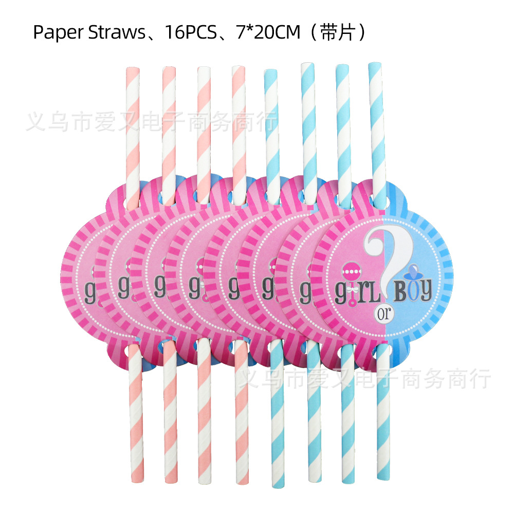 Paja de papel (con la pieza) 16PCs-gender