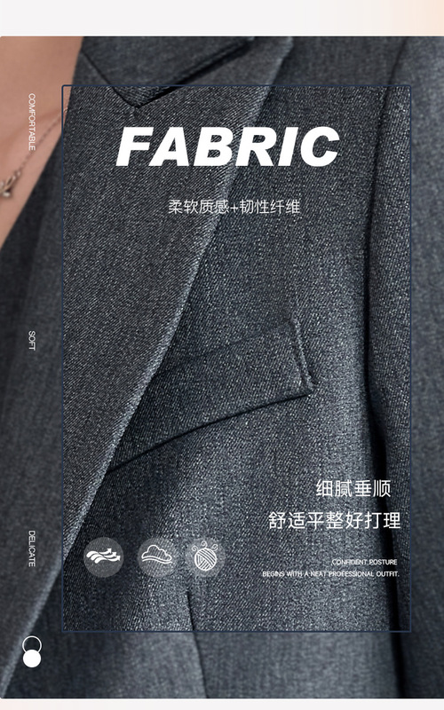 高端咖色毛呢职业西服套装女秋冬2025新款气质通勤正装马甲西服三|undefined