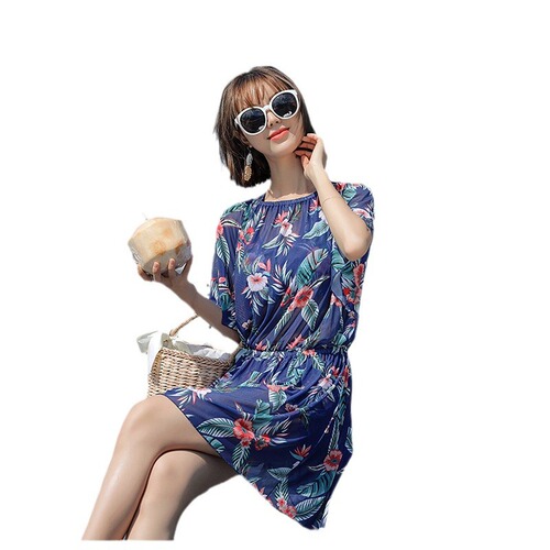 new women's Korean style conservative split swimsuit cross-border beach three-piece surf swimsuit for women