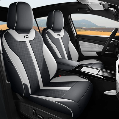 Volkswagen ID4.X/crozz seat cover is suitable for full enclosure new FAW seat cover modified summer car seat cushion (Modelə uyğun (Original) oturacaq örtükləri) - ion-ash-standard-version-id-4-dedicated-five-seats-front-full-bag-rear-half-bag