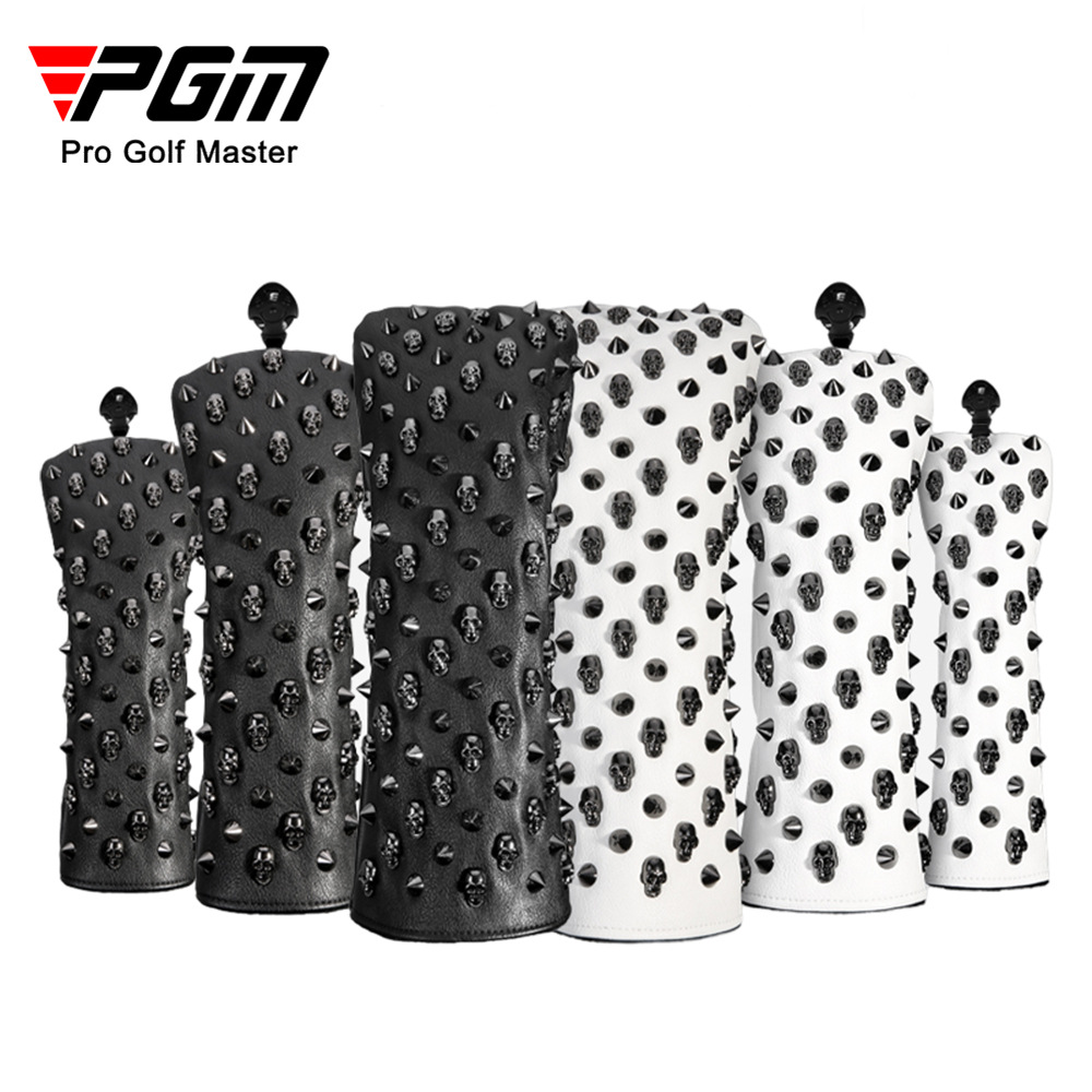 Vỏ đầu gậy Golf PGM chống thấm nước, đa năng, bảo vệ đầu gậy — GT035-Bao thanh gỗ số 1 màu đen, GT035-Bộ thanh đẩy hình bán nguyệt màu đen, GT035-Bộ cột gỗ số 3/Số 5 màu trắng, GT035-Bộ thanh đẩy hình bán nguyệt màu trắng