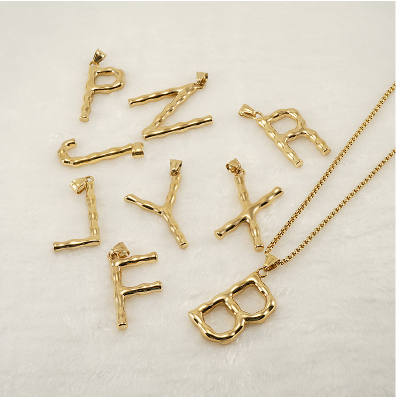 Fashion Letter Titanium Steel Necklace Stainless Steel Necklaces display picture 1
