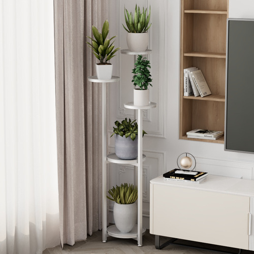 Modern simple floor-standing metal multi-layer flower stand, light luxury iron plant stand, home living room pothos flower pot stand