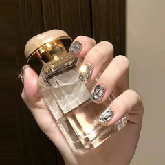 網紅穿戴甲美甲甲片小紅書爆閃碎鑽指甲貼片成品可拆卸假指甲