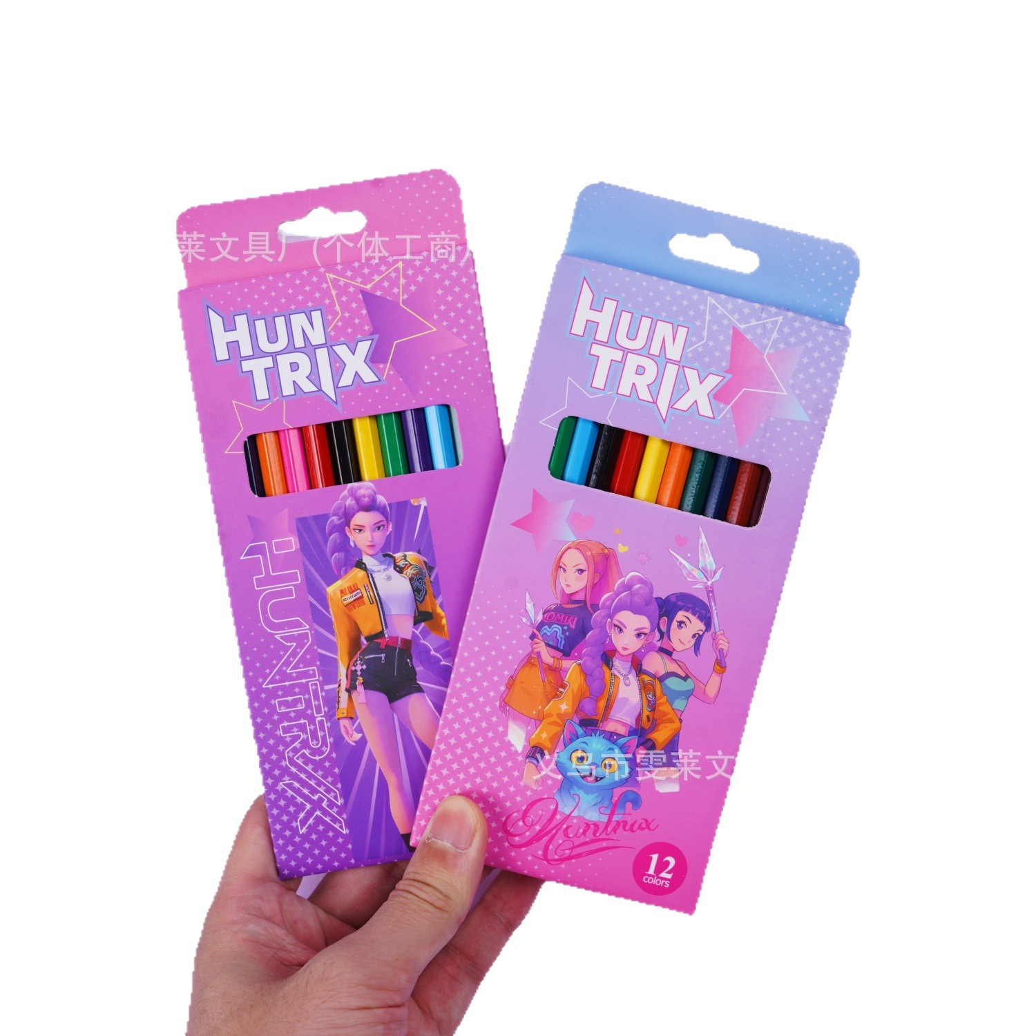 Caza de brujas 12 paquetes de dibujos animados K-POp lápiz para estudiantes de pintura de color especial lápiz de escritura suministro image 6