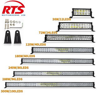 LED car Bar Light 36W 72W 120W double row light off-road front bar Light Car Net modified light