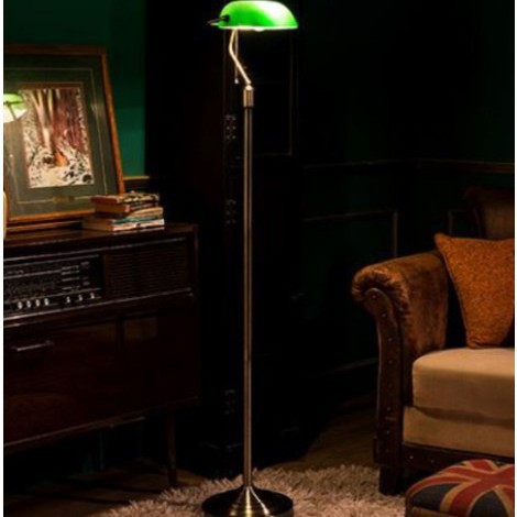 Sala de estar sofá lado lámpara de pie Nordic Shanghai retro Banco lámpara de pie minimalista luz dormitorio de lujo Temperatura de noche