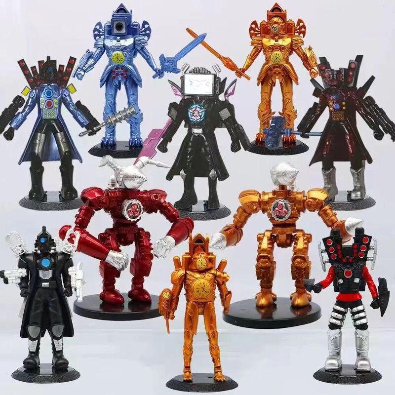 New Future Mechanical Titan Audio Man Toilet Man Vs Monitor Man Electric Drill Man Clock Man Figure Ornament Model
