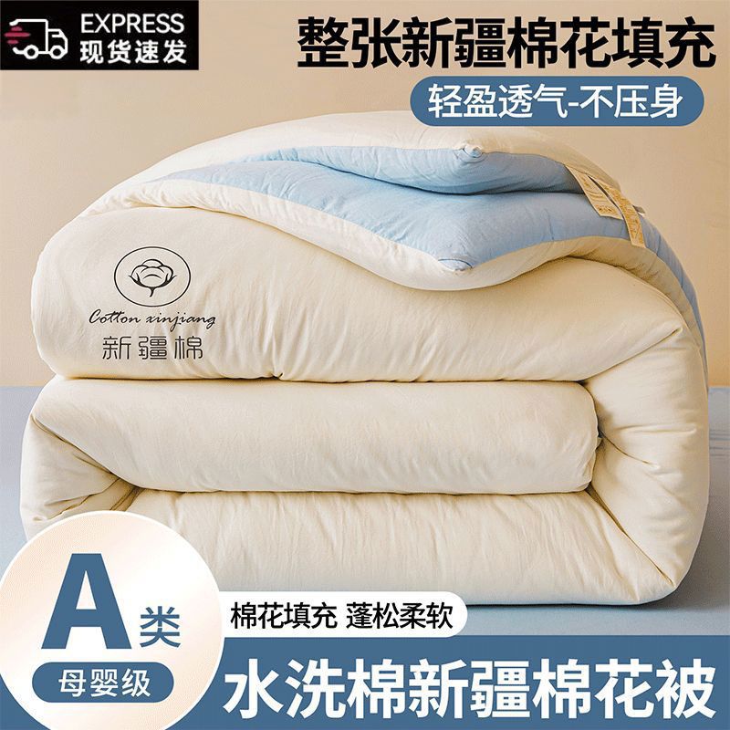 Class a Xinjiang Cotton Quilt Core for Home Use, Thickened Winter Quilt, Warm Cotton Quilt for Autumn and Winter, Cotton Bedding Cover with Quilt Top