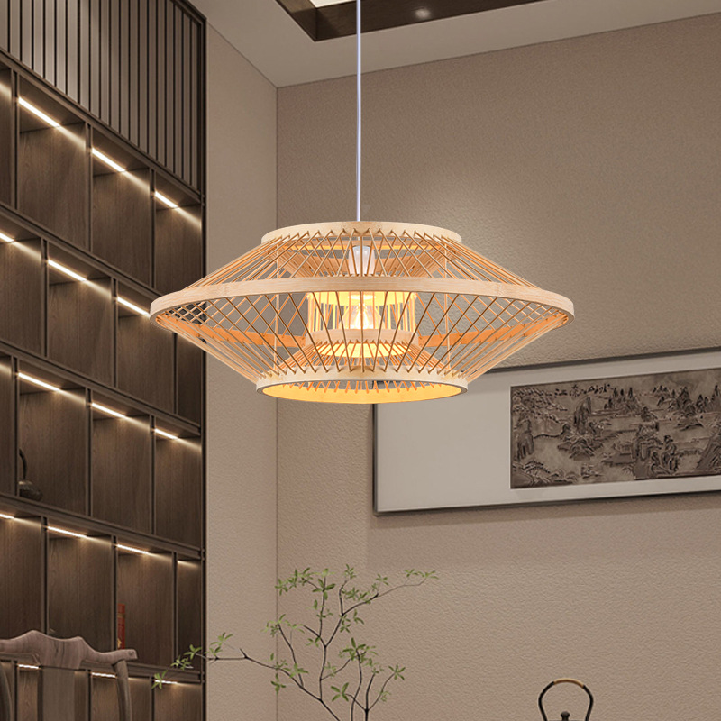 Bambú cama y desayuno tatami estilo chino lámpara de bambú nuevo estilo chino Zen estilo japonés lámparas para sala de té