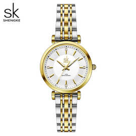 SHENGKE胜刻新款k0180时尚女士手表小巧气质时尚钢带石英女表