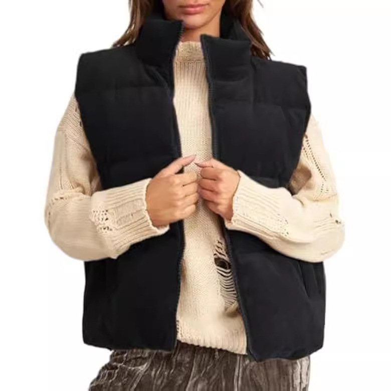 Women's Autumn And Winter Corduroy Vest Cotton Jacket Thickened Warm Vest