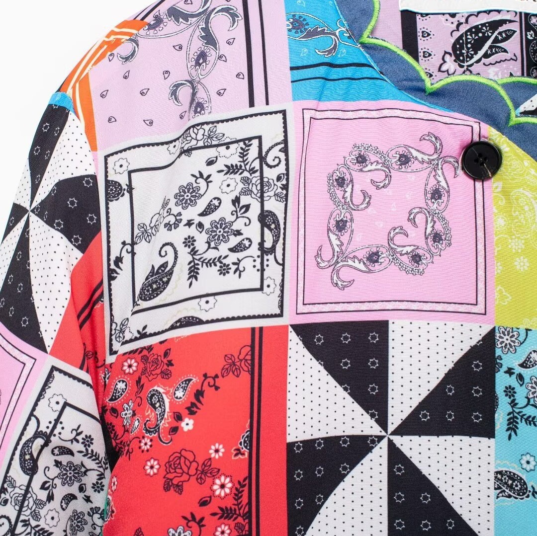 Women's clothing 2024 autumn/winter new street fashion top printed cotton jacket_voghion.com