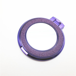 64mm Round CD Print Mobile Phone Bracket Mobile Phone Case Bracket Mirror Glossy Plastic Folding Bracket Mobile Phone Ring Buckle
