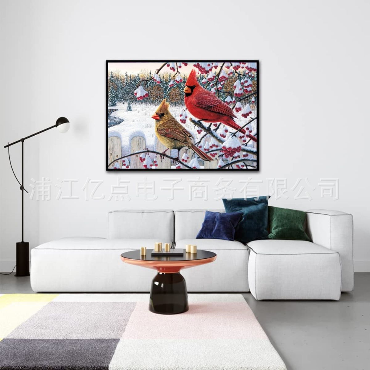 Minería caliente transfronteriza Pintura de diamantes de Navidad Pegatinas de ladrillo 5d con marco Punto de Cruz hecho a mano Sala de estar Decoración de pared Pintura colgante