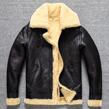原生态纯绵羊皮皮毛一体冬装B3托斯卡纳真皮衣男皮草大码加厚外套