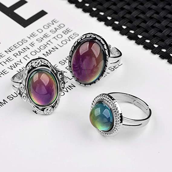 Retro Oval Alloy Inlay Acrylic Women's Rings display picture 2