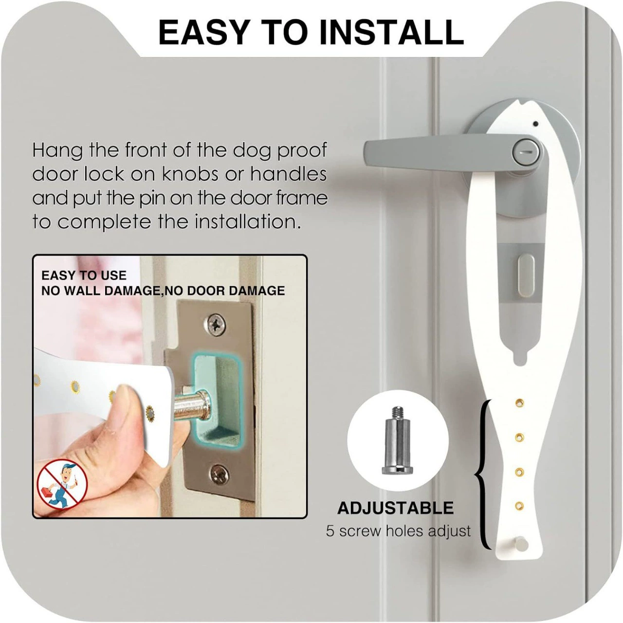 Новый вход и выход для кошек, дверь для разделения домашних животных, кронштейн для кошачьей двери, без замка, эластичный замок без перфорации, дверь для защиты от собак