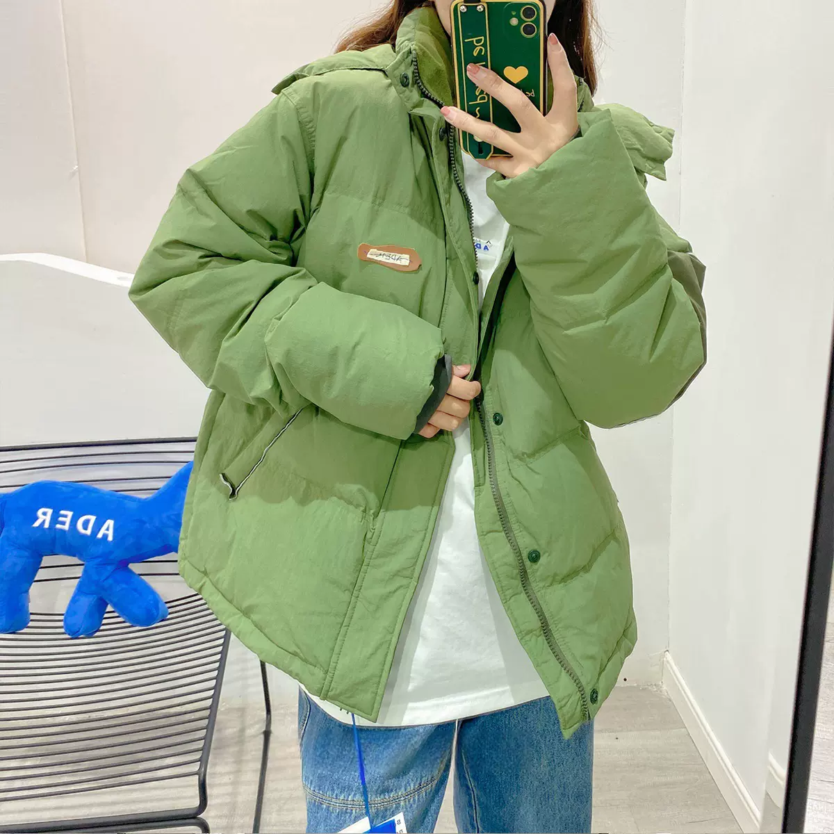 ADERH羽绒服女冬季新款加厚保暖男女情侣外套潮牌宽松休闲鸭绒服