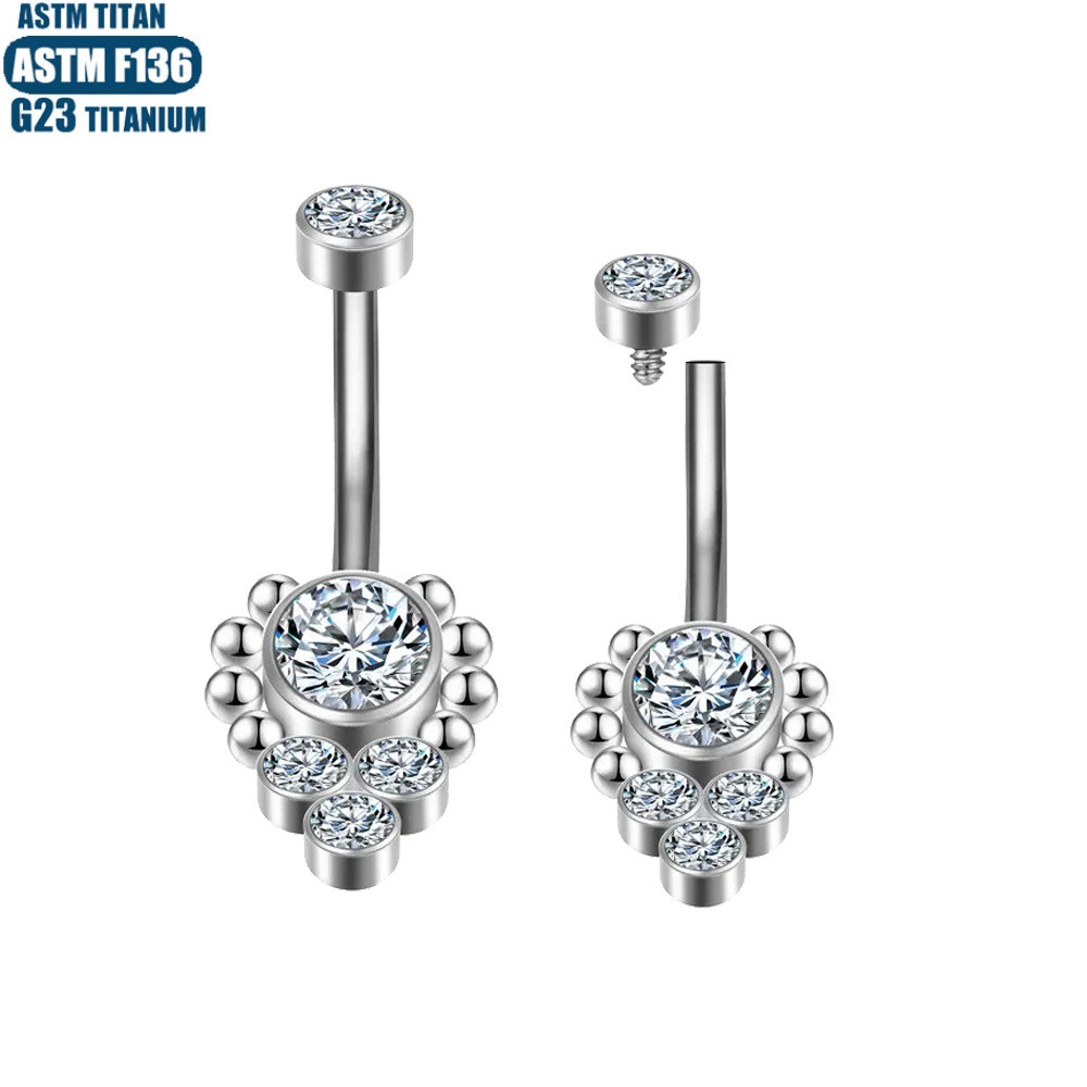 Pointed labret stud close-up product detail