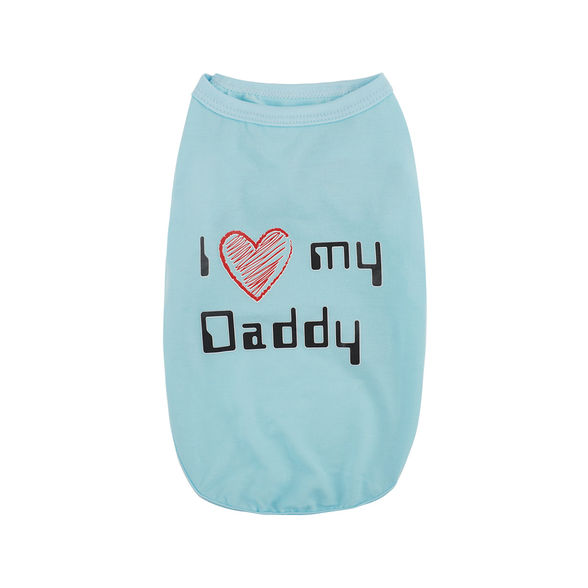 Style Simple Coeur Amour Maman Et Papa T-chemise De Dessin Animé Impression Chien Gilet Vêtements Pour Animaux De Compagnie display picture 5