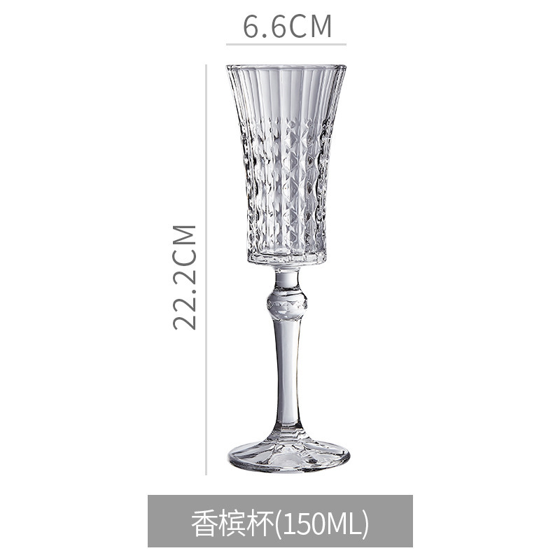 Luz de lujo retrógrado cristal especial taza de vino vino casero mujer hermosa baja alta taza de vidrio de champagne