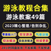 蝶泳仰泳教学蛙泳新手技巧视频教程自学课程教案自由泳游泳培训