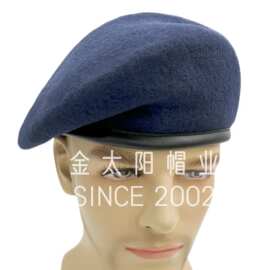 PU包边全羊毛军训贝雷帽国外部队规范高品质防水防蛀贝雷帽beret