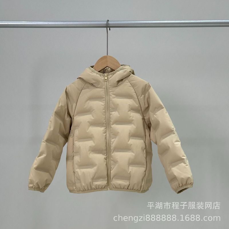 新款儿童超轻三防保暖连帽外套男童女童大童压胶无缝户外90羽绒服|undefined